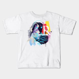 Octopus abstract collage Kids T-Shirt